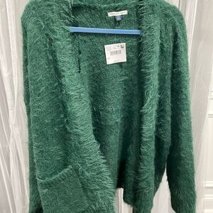 American Eagle Outfitters Oversized Green Fuzzy Sweater NWT